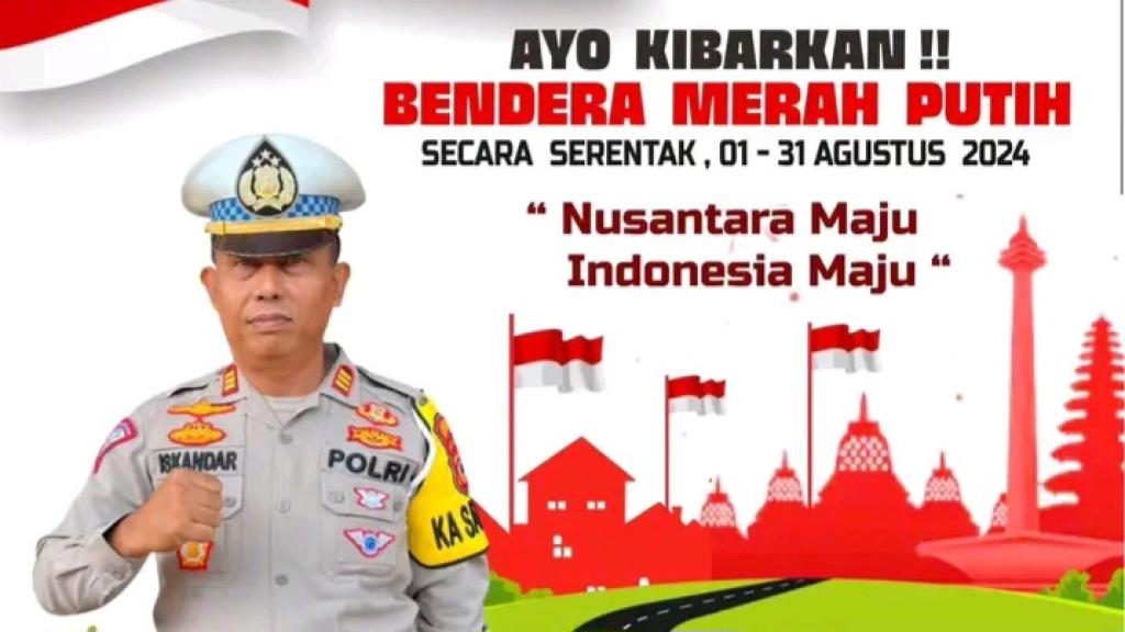 Kasat Lantas Polres Tasikmalaya Kota Ajak Masyarakat Kibarkan Bendera Merah Putih Selama Bulan Agustus