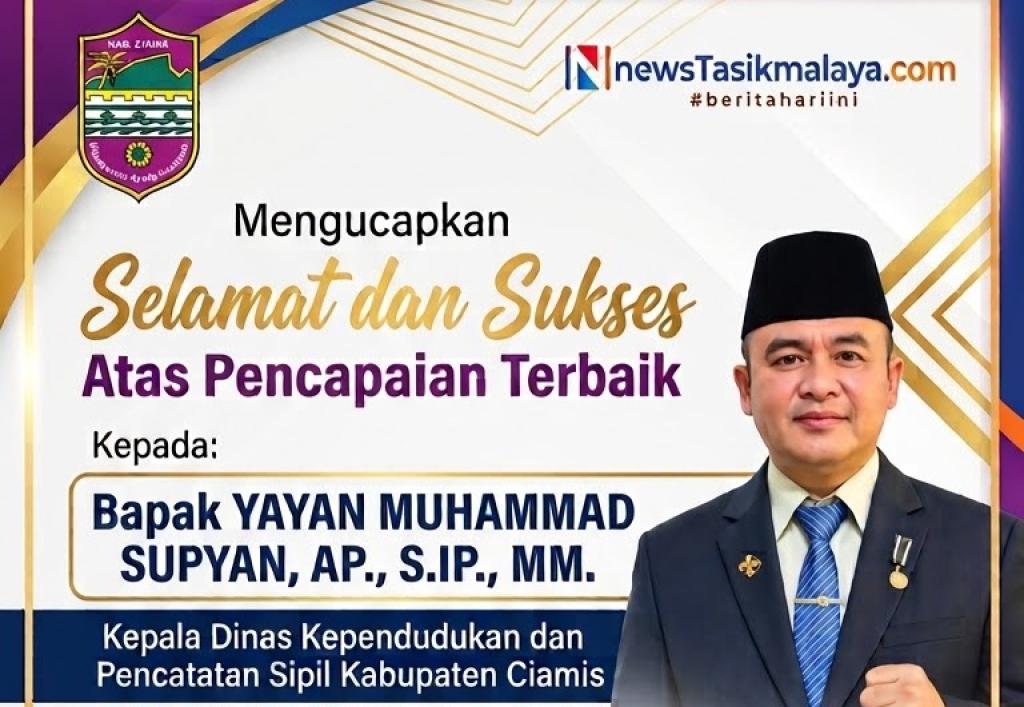 Inovasi Layanan Adminduk Diapresiasi, Kadisdukcapil Ciamis Yayan M. Supyan Tembus 10 Besar ASN Berprestasi Jabar 2026