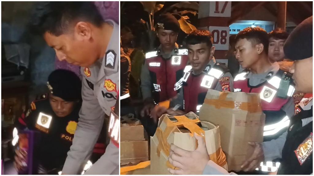 Gempur Peredaran Miras, Polres Ciamis Gerebek Empat Titik dan Sita Ratusan Botol Siap Edar
