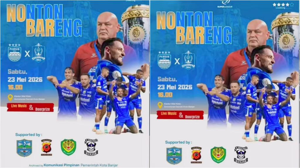 Catat Waktunya! Ini Lokasi Nobar Akbar Persib Final Super League 2026 di Kota Banjar