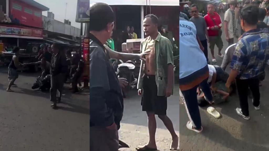 Diduga Mabuk dan Tantang Pedagang, Seorang Pria Diamankan Warga di Pasar Banjar
