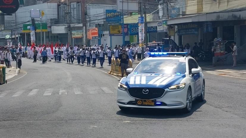 Karnaval Hari Santri Nasional 2026 di Tasikmalaya, Polisi Rekayasa Lalu Lintas di Jalan HZ Mustofa