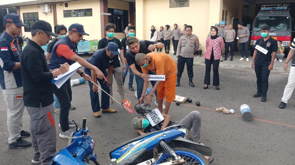 30 Adegan Diperagakan dalam Rekonstruksi Kasus Tewasnya Pelajar di Jalan Mashudi Tasikmalaya
