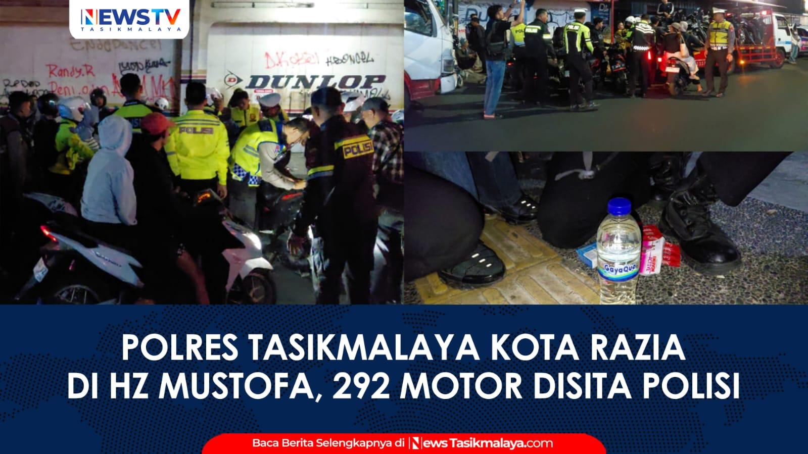 VIDEO: Antisipasi Kejahatan Jalanan, Polres Tasikmalaya Kota Razia di HZ Mustofa 292 Motor Disita, Miras dan Alat Kontrasepsi Ditemukan