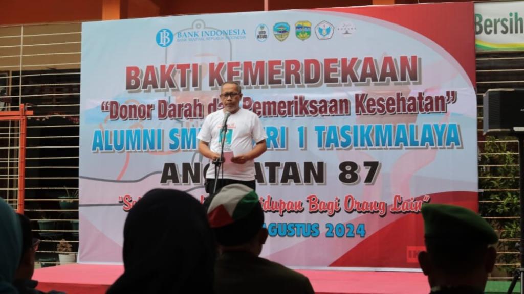 Bakti Kemerdekaan Alumni SMPN 1 Kota Tasikmalaya Angkatan 87 Gelar Donor Darah dan Pemeriksaan Kesehatan