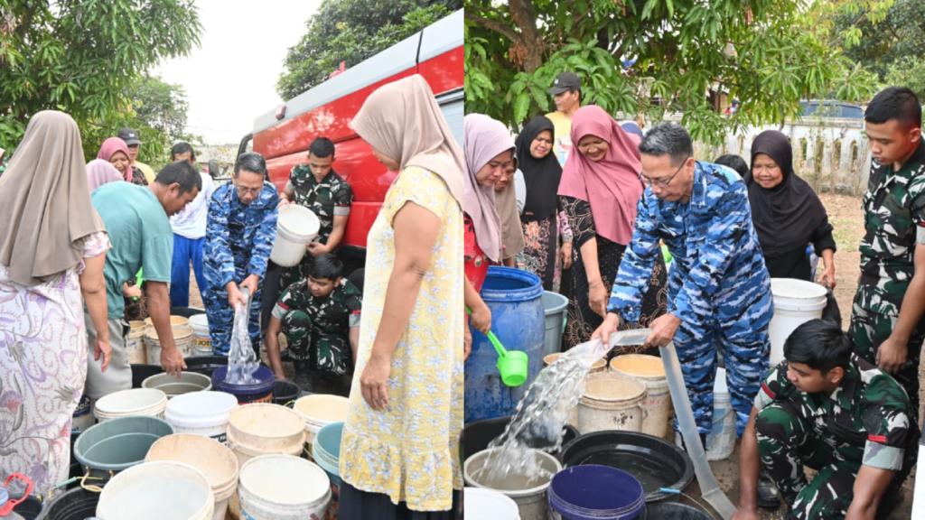 Bantu Warga Terdampak Kemarau Panjang, Lanud Wiriadinata Salurkan Bantuan Air Bersih di Gunung Kialir Tasikmalaya