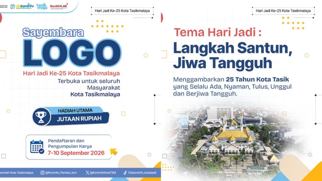 Berhadiah Utama Jutaan Rupiah, Diskominfo Gelar Sayembara Logo HUT ke-25 Kota Tasikmalaya