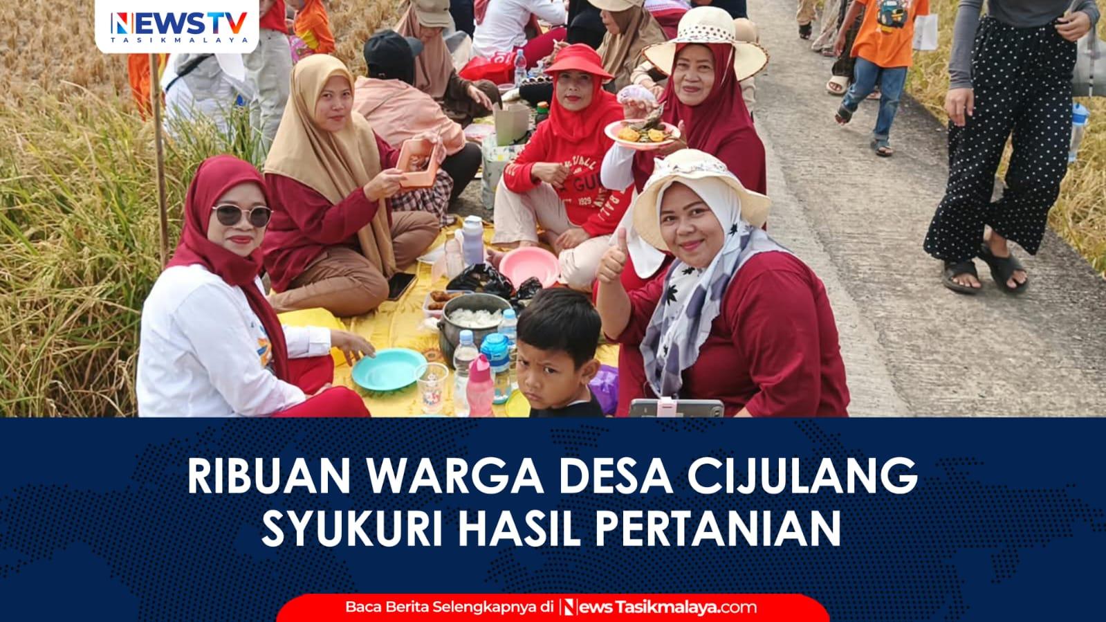 VIDEO: Botram Salembur di Tengah Sawah, Ribuan Warga Desa Cijulang Ciamis Perkuat Gotong Royong dan Syukuri Hasil Pertanian