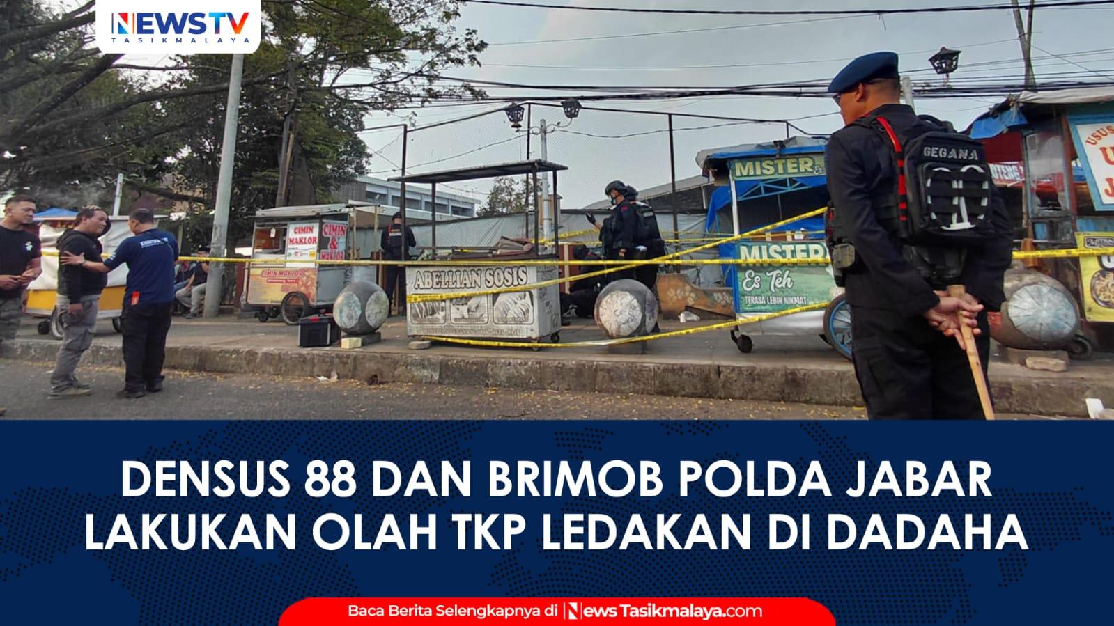 VIDEO: Densus 88 dan Brimob Polda Jabar Lakukan Olah TKP Ledakan di Kawasan Dadaha Tasikmalaya
