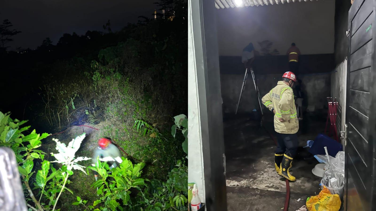 Diduga Ada yang Bakar Sampah, Lahan di Belakang Perumahan di Bantarsari Tasikmalaya Terbakar