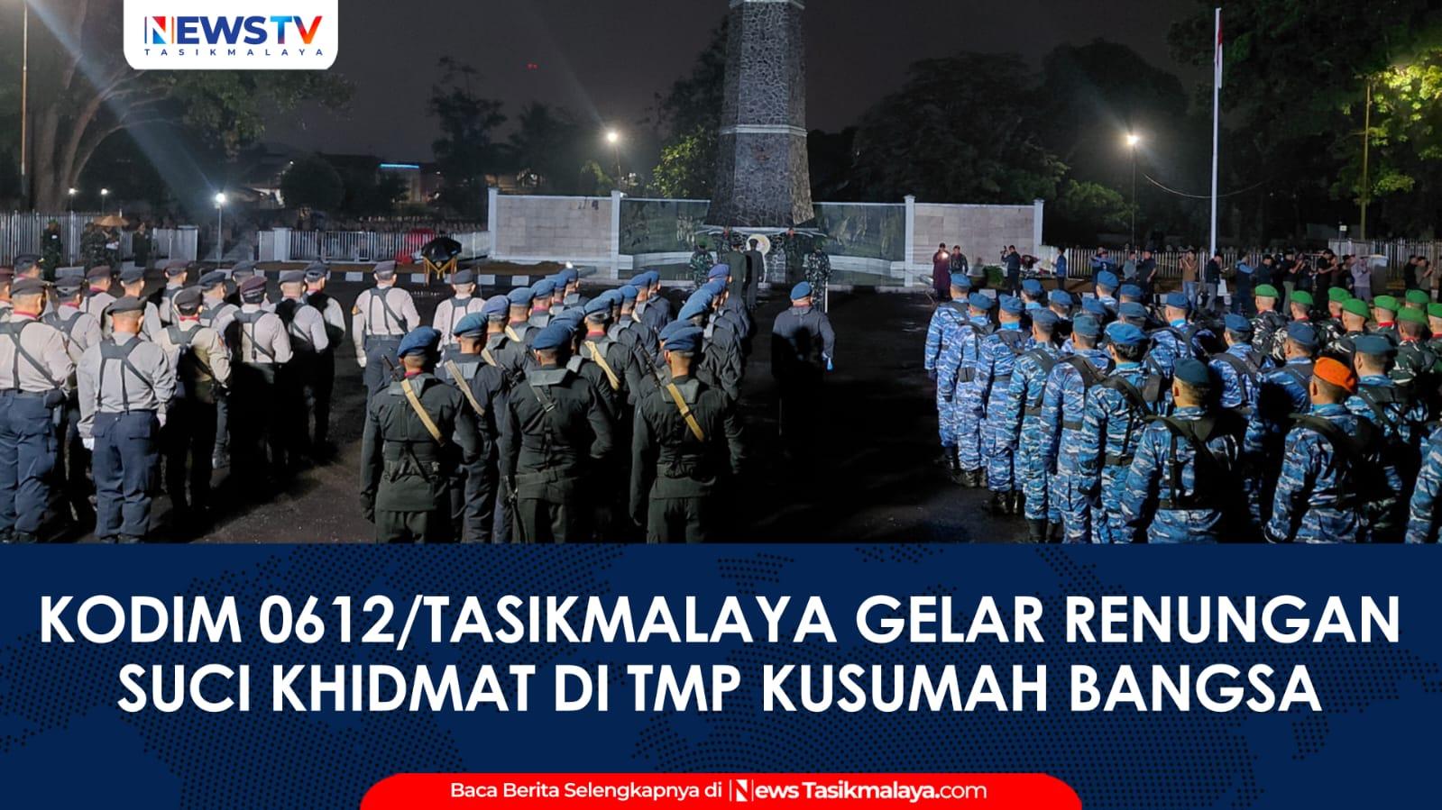 VIDEO: Diguyur Rintik Hujan, Kodim 0612Tasikmalaya Gelar Renungan Suci Khidmat di TMP Kusumah Bangsa