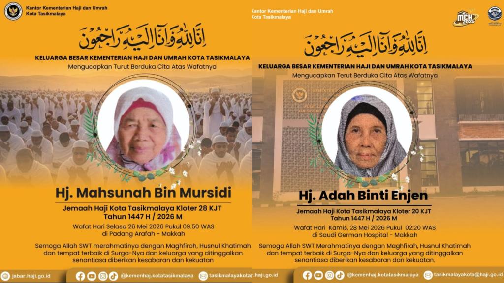 Dua Jemaah Haji Asal Kota Tasikmalaya Wafat di Tanah Suci Dipastikan Sudah Rampungkan Ibadah