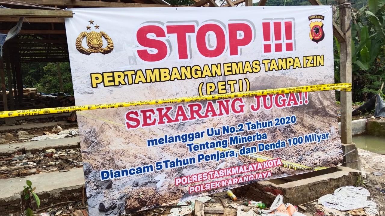 Dua Tambang Emas Ilegal di Karangjaya Ditutup Polres Tasikmalaya Kota