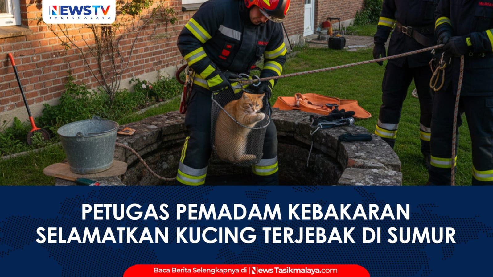 VIDEO: Evakuasi Dramatis! Damkar Kota Tasikmalaya Selamatkan Kucing Terjebak di Sumur Sedalam 7 Meter