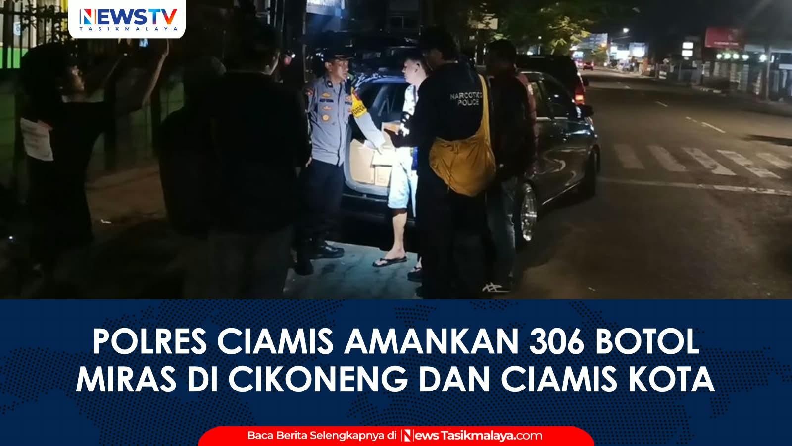 VIDEO: Gelar Patroli KRYD Akhir Pekan, Polres Ciamis Amankan 306 Botol Miras di Cikoneng dan Ciamis Kota