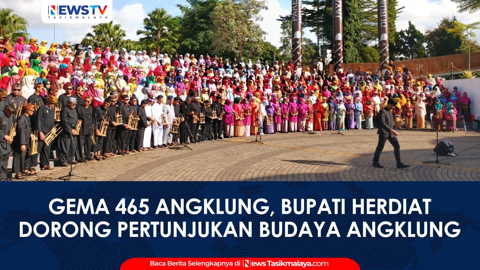 VIDEO: Gema 465 Angklung di Alun-Alun Ciamis, Bupati Herdiat Dorong Pertunjukan Budaya hingga Kecamatan