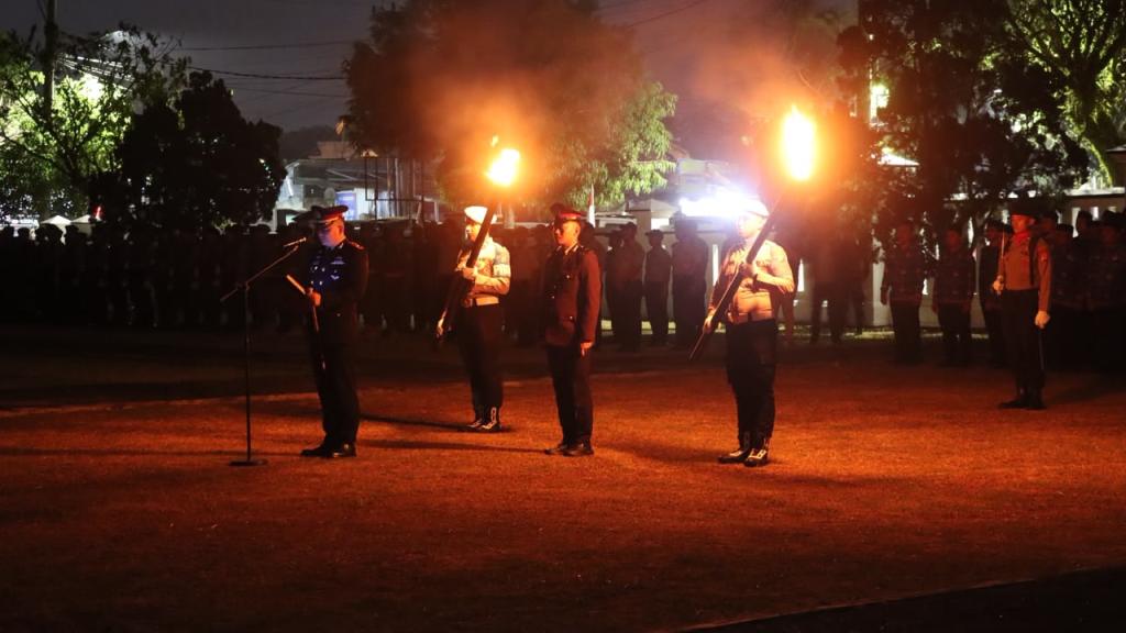 Hening Tengah Malam, Polres dan Pemkab Ciamis Kenang Jasa Pahlawan di TMP Imbanagara