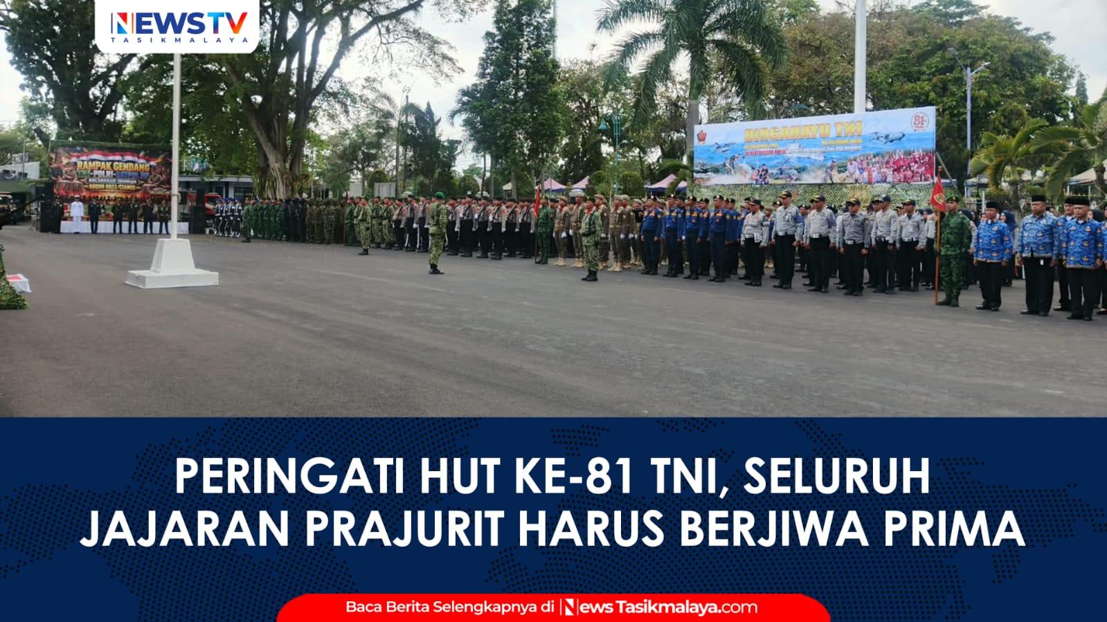 VIDEO: HUT Ke-81 TNI di Ciamis Dimeriahkan Kolaborasi TNI-Polri dan Masyarakat, Ribuan Porsi Makan Gratis Dibagikan