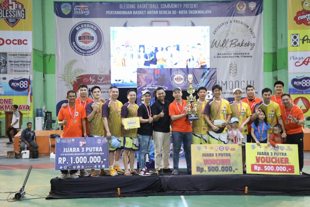 Turnamen Basket Antar Gereja se-Kota Tasikmalaya Sukses Digelar, Putra Alliance dan HKY Jadi Juara