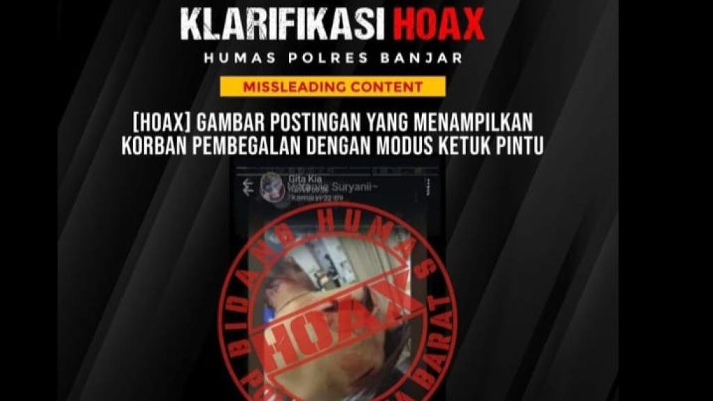 Polisi Pastikan Postingan Teror Ketuk Pintu di Kota Banjar Hoaks