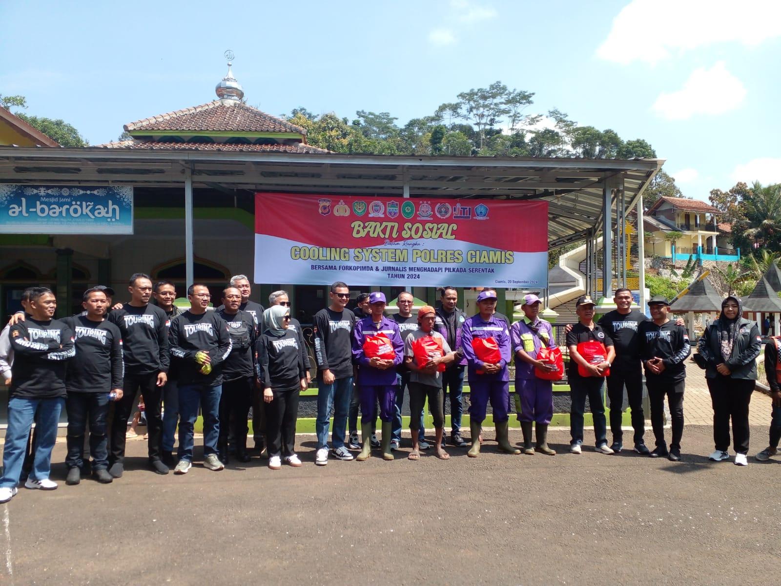 Sosialisasi Pilkada Damai dan Harmonis, Polres Ciamis Touring Bersama Forkopimda dan Jurnalis