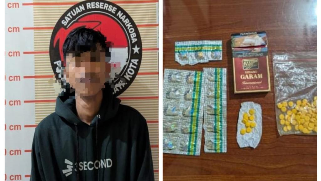 Satresnarkoba Polres Tasikmalaya Kota Tangkap Pengedar Obat Terlarang di Kos-kosan