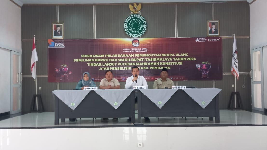 KPU Kabupaten Tasikmalaya Sosialisasikan Pemungutan Suara Ulang Pilkada 2024