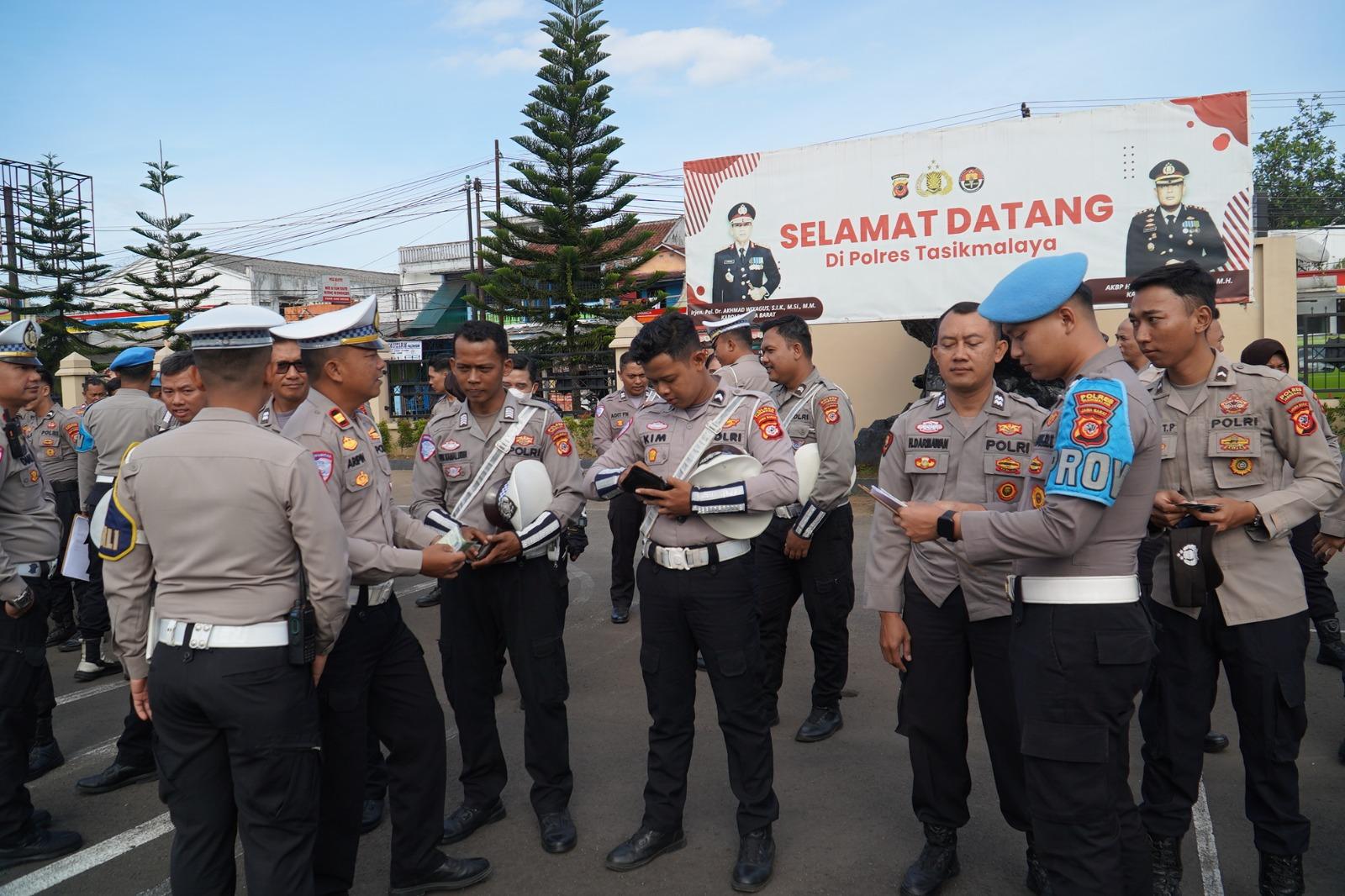 Polres Kabupaten Tasikmalaya Gelar Operasi Kedisiplinan, Lima Anggota Terjaring