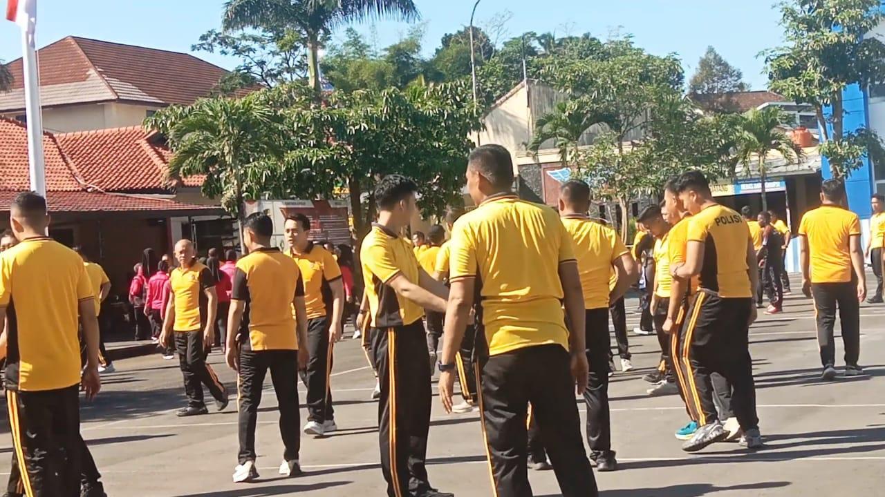 Polres Tasikmalaya Gelar Olahraga dan Pemeriksaan Kesehatan Personel Setiap Jumat