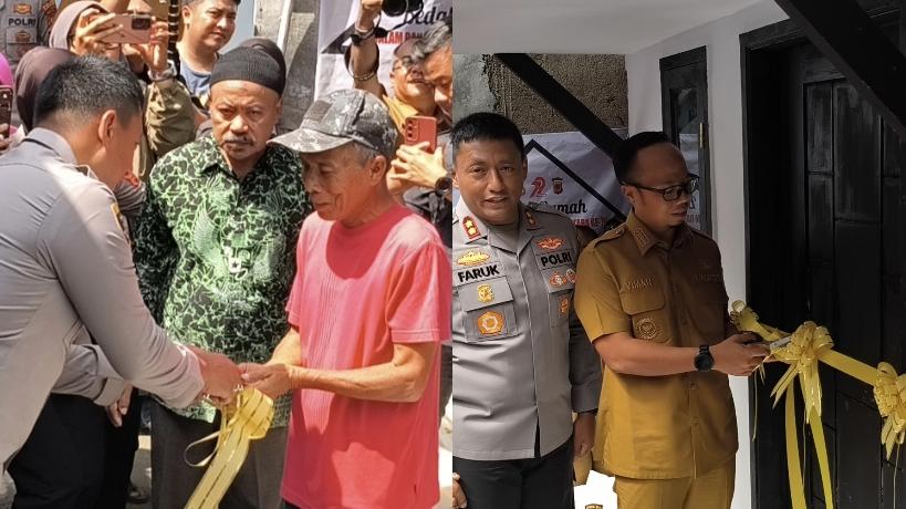 Polres Tasikmalaya Kota Bedah Rumah Lansia di Argasari, Aay: Saya Tak Menyangka Bisa Seperti Ini