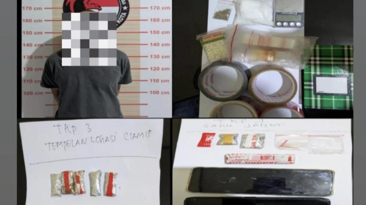 Gagal Edarkan 106 Gram Sabu, Pria Ini Diciduk Satnarkoba Polres Tasikmalaya Kota Bersama 2 HP dan Timbangan Digital