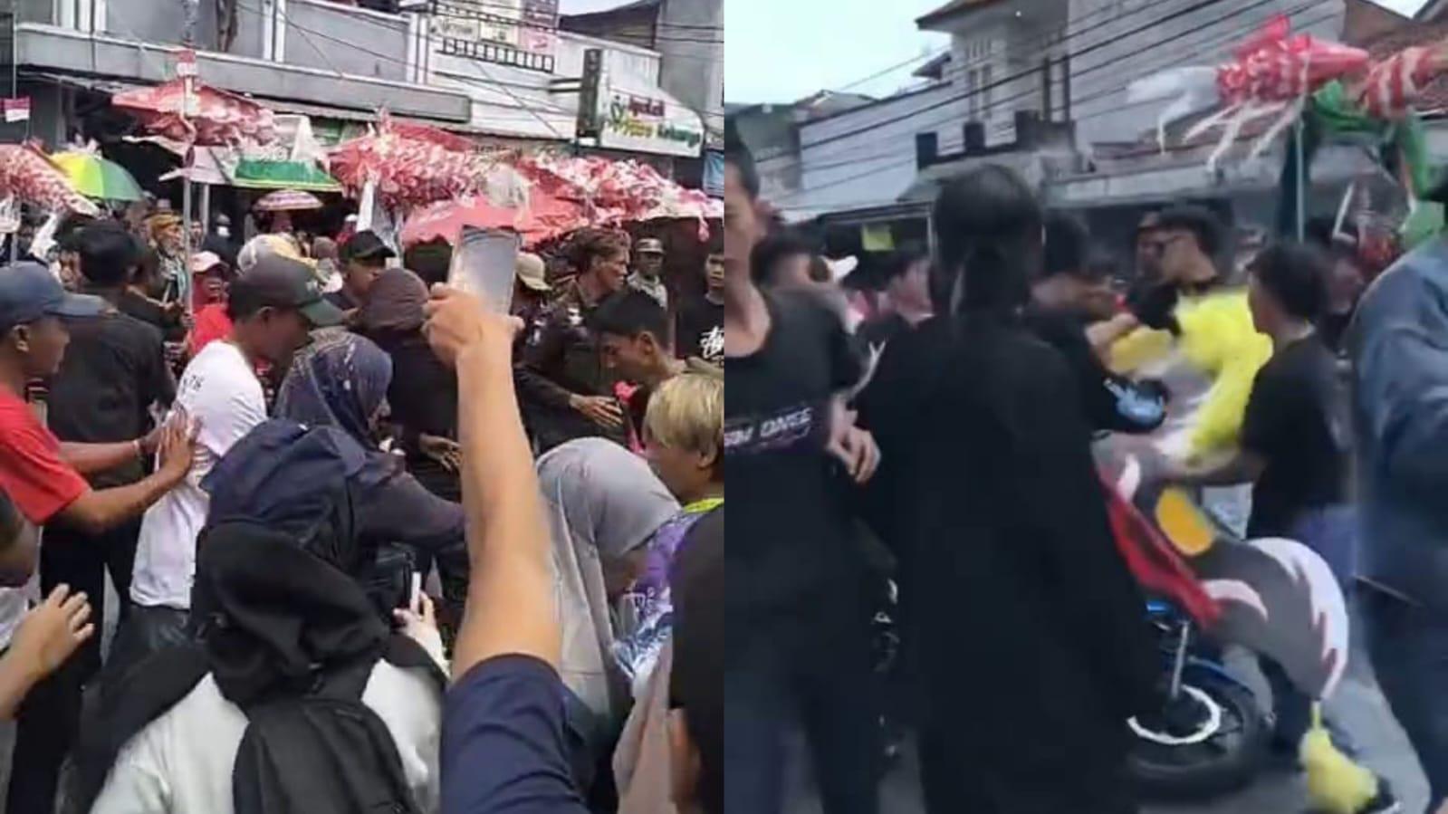 Kericuhan Warnai Karnaval HUT ke-80 RI di Manonjaya Tasikmalaya