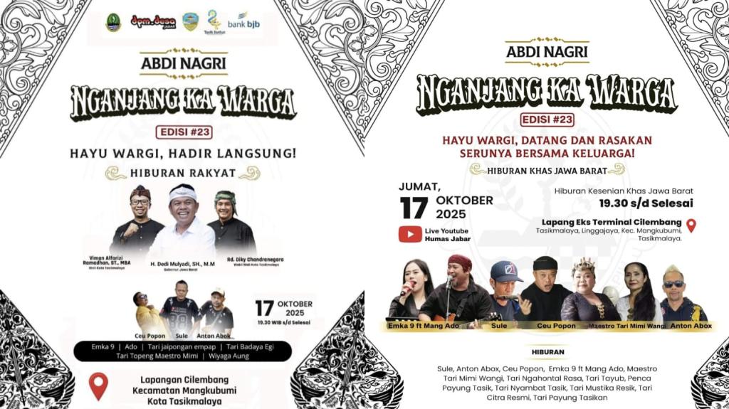 Selain Kang Dedi Mulyadi, Sederet Artis Akan Hadir di Acara Abdi Nagri Nganjang Ka Warga di Cilembang Tasikmalaya