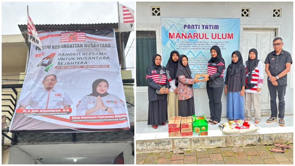 Rayakan HUT ke-4, PKN Ciamis Berbagi Kebahagiaan di Panti Yatim Manarul Ulum