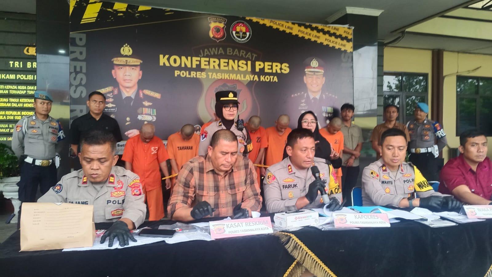 Polres Tasikmalaya Kota Bongkar Praktik TPPO Modus Prostitusi Online, Tujuh Pelaku Ditahan