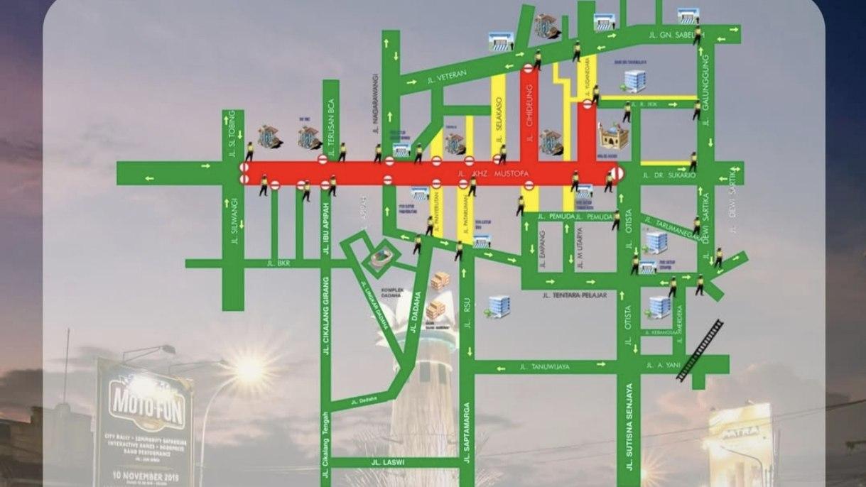 Rekayasa Lalu Lintas Malam Tahun Baru 2026 di Kota Tasikmalaya