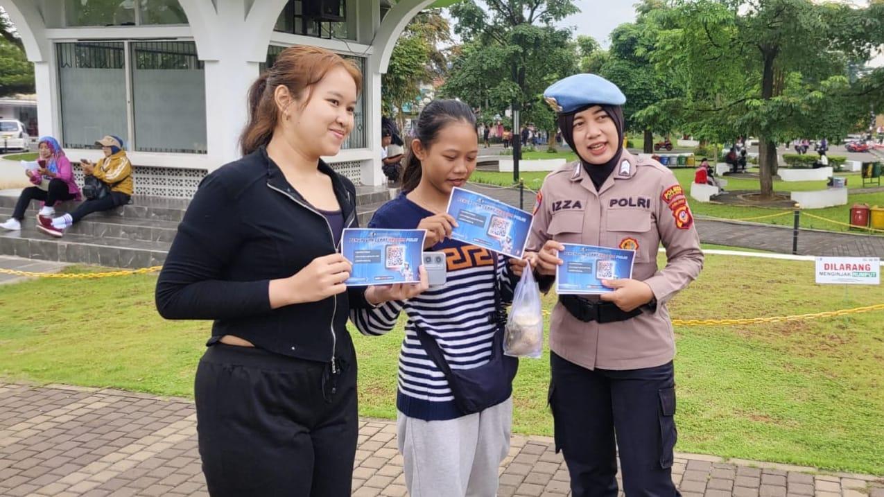 Patroli Mojang Lodaya Polwan Polres Ciamis Ciptakan Situasi Kondusif di Akhir Pekan