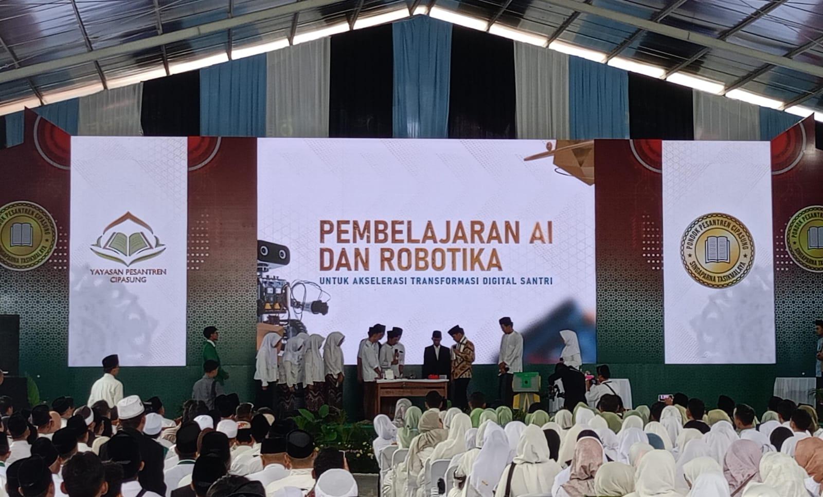 Wapres Gibran Kunjungi Ponpes Cipasung Tasikmalaya, Apresiasi Karya AI dan Robotik Santri