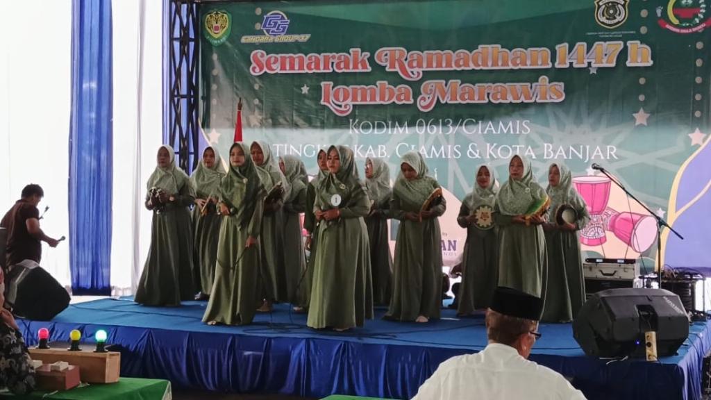 Gema Salawat di Makodim 0613/Ciamis: Puluhan Grup Marawis Beradu Bakat dalam Semarak Ramadan 1447 H