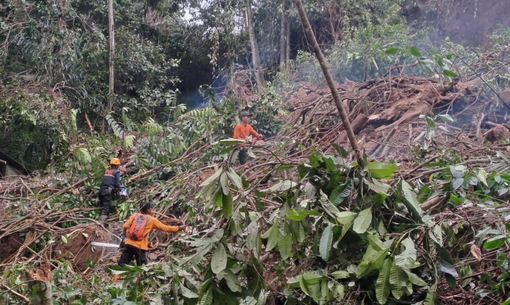 Tebing 30 Meter Longsor, Akses Jalan Sukarame-Tanjungjaya Tasikmalaya Terputus Total