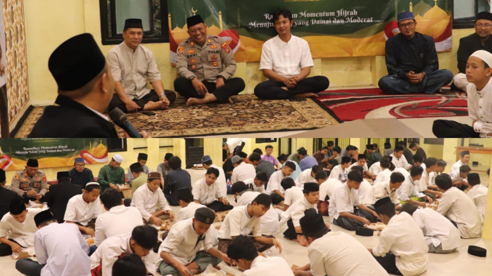 Satgaswil Jabar Densus 88 AT Polri Perkokoh Sinergi Melalui Safari Ramadan di Ponpes Hamalatul Qur'an Tasikmalaya