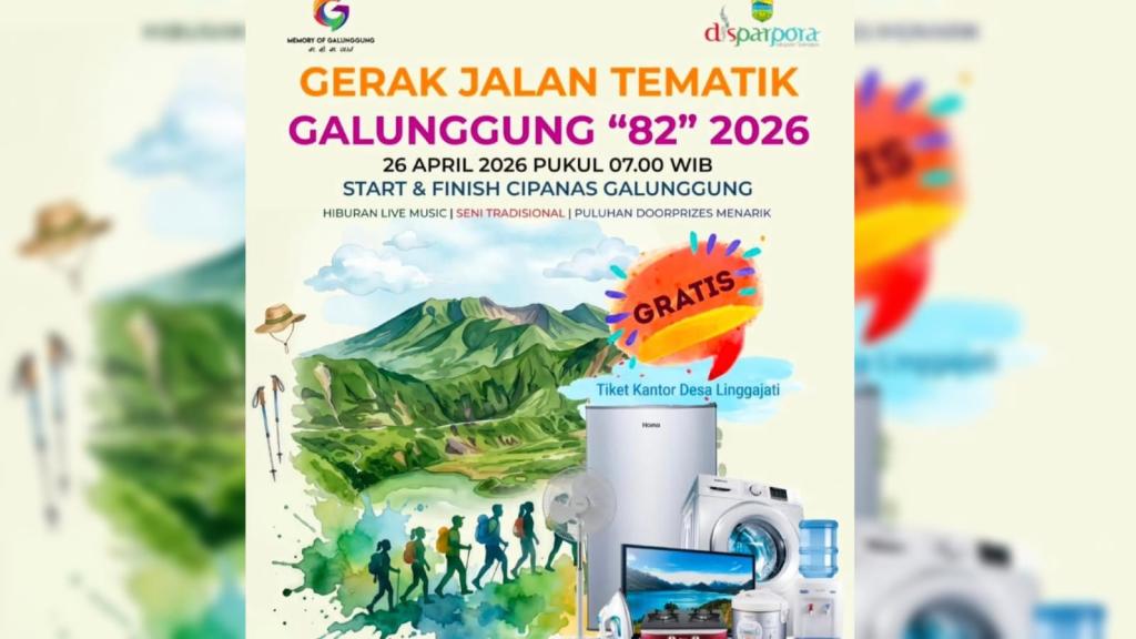Gratis, Ayo Merapat! Gerak Jalan Tematik Galunggung 2026 Hadir dengan Hiburan dan Puluhan Doorprize