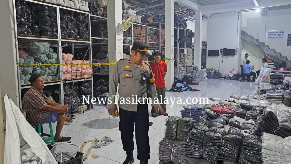 Polres Tasikmalaya Kota Lakukan Olah TKP Kasus Penyiraman Air Keras di Gudang Konveksi Gunajaya Manonjaya