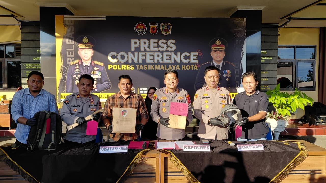 Kepergok Congkel Jendela, Maling di Cisayong Diamankan Polres Tasikmalaya Kota Usai Bacok Dua Orang