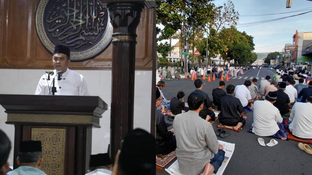 Masjid Agung Tasikmalaya Membludak Hingga ke Jalan, Plh Wali Kota Diky Candra Ajak Warga Hidupkan Nilai Pengorbanan
