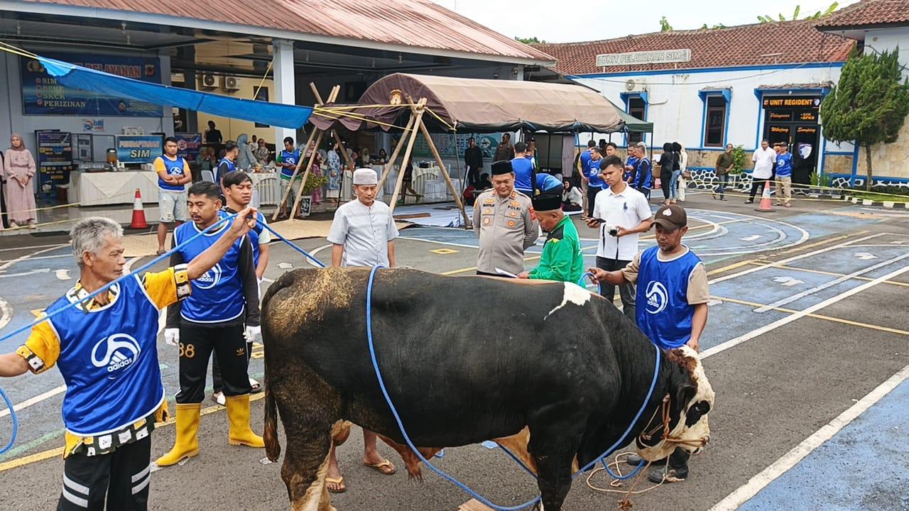 Momen Idul Adha 1447 H, Polres Ciamis Sembelih 8 Sapi dan 25 Kambing