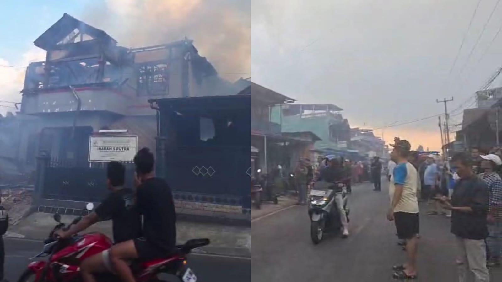 Warga dan Pengguna Jalan Panik, Api Mengamuk di Pondok Inabah 5 Suryalaya Panumbangan Ciamis