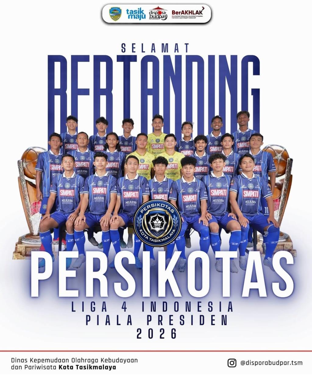 Disporabudpar Kota Tasikmalaya Beri Dukungan Penuh untuk Persikotas di Liga 4 Piala Presiden 2026