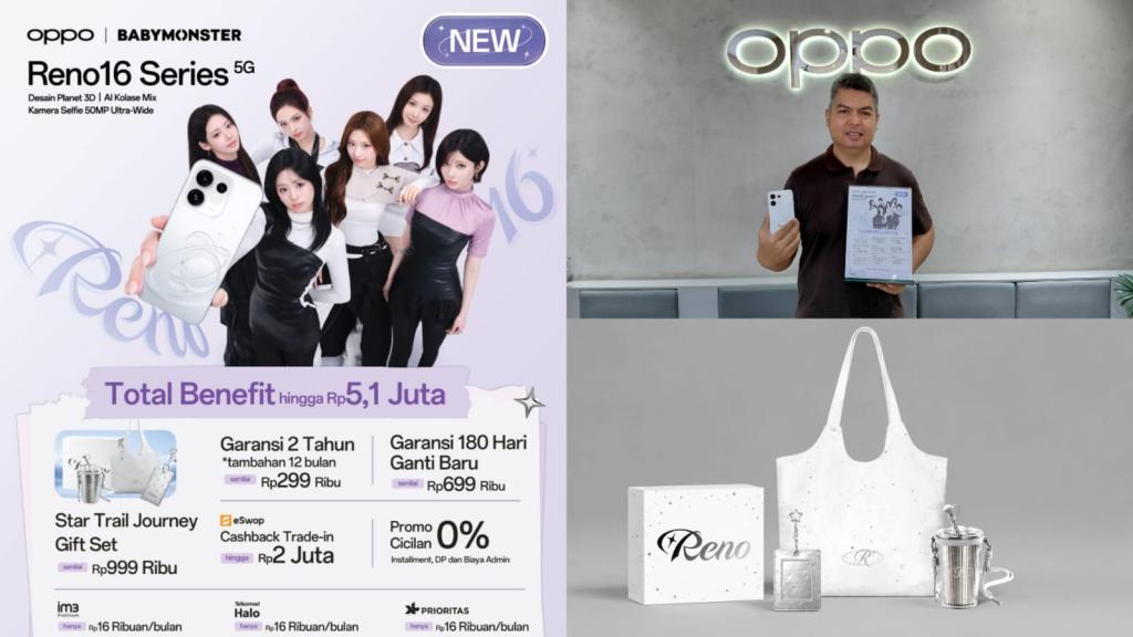 Pre-Order OPPO Reno 16 Series 5G di Agung Cell Tasikmalaya, Dapatkan Total Benefit Rp5,1 Juta!