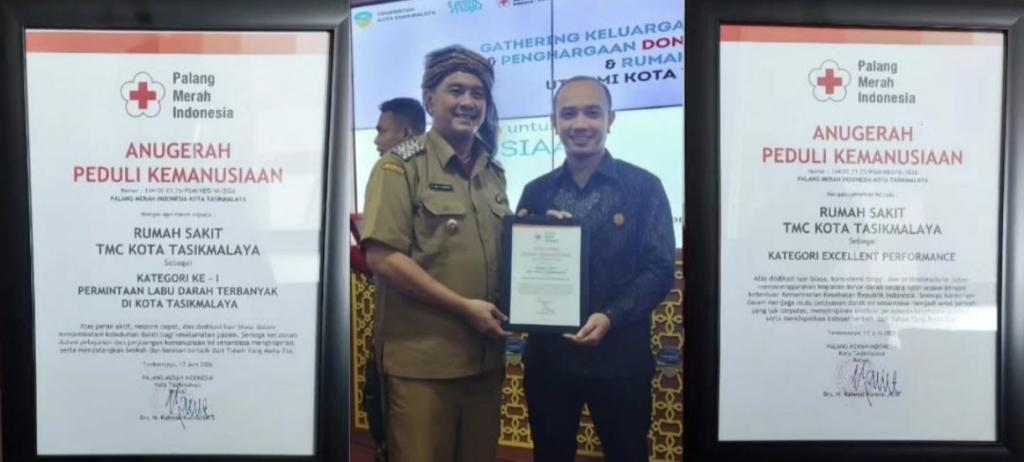 RS TMC Tasikmalaya Raih Dua Penghargaan dari PMI, Termasuk Kategori Excellent Performance
